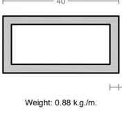 تصویر پروفیل قوطی آلومینیوم 3×20×40 