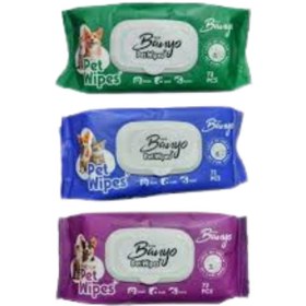 تصویر دستمال مرطوب گربه و سگ بانیو ۷۲ برگ 