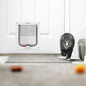 تصویر درب ورود و خروج سگ و گربه چهار حالته بی‌صدا 