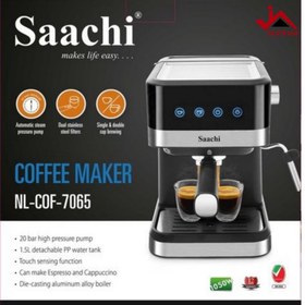 تصویر اسپرسو ساز 20 بار ساچی مدل NL-COF-7065 Saachi NL-COF-7065 Espresso Machine