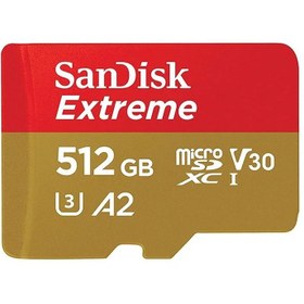 تصویر کارت حافظه microSDXC سن دیسک مدل Extreme کلاس A2 استاندارد UHS-I U3 سرعت 190MBps ظرفیت 512 گیگابایت کارت حافظه Micro SDXC سن دیسک مدل Extreme کلاس A2 سرعت 190MBps کلاس ۲ استاندارد UHS-I U3 ظرفیت 512GB