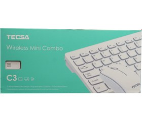 تصویر ست موس و کیبورد بی سیم تکسا مدلTECSA Wireless Mini Combo C3 TECSA C3 Wireless Keyboard Mouse Combo