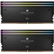 تصویر رم کامپیوتر کورسیر دو کاناله Dominator Titanium RGB فرکانس 6000 مگاهرتز DDR5 تایمینگ CL30 حافظه 64 گیگابایت Corsair Dominator Titanium RGB Dual Channel CL30 6000MHz DDR5 64GB Computer RAM