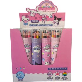 تصویر مداد رنگی ۱۲ رنگ برند سانریو 