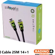 تصویر کابل Royal HDMI 1.4V 25m ا Royal HDMI 1.4V 25M Cable Royal HDMI 1.4V 25M Cable