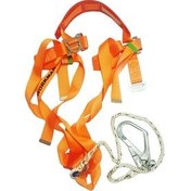 تصویر کمربند ایمنی کار در ارتفاع هارنس مدل wkpm 100 safty-belt-hook-height-harness-wkp100