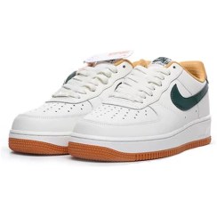 تصویر کتونی نایک ایرفورس 1 لو کرم سفید سبز Nike Air Force 1 Low Cream White Green 