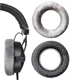 تصویر V-MOTA Earpads + Tuning Cotton Compatible with Beyerdynamic DT990 / DT880 / DT770 PRO / DT1770 / DT1990 HeadphonesReplacement Cushions Repair Parts (Grey) - ارسال 15 الی 20 روز کاری 