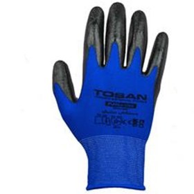 تصویر دستکش ضد برش نیتریل آبی توسن N10 