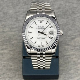 تصویر خرید قسطی | ساعت رولکس مردانه نقره ای دیت جاست اندکس خطی سایز 3 DatejustGS4416b 