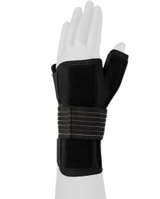 تصویر مچ شست بند آتل دار نئوپرنی سایز کوچک دست چپ کد 211221 آدور Neoprene functional wrist with hard bar freesize Ador