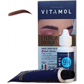 تصویر کیت رنگ ابرو ویتامول شماره K2 حجم 30 میلی لیتر Vitamol eyebrow color kit No. K2 volume 30 ml