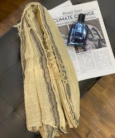 تصویر شال کنفی دور ریش - کرم 