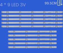 تصویر بک لایت ال جی 49UF - 49LF - 49LH - 49LJ (9LED) 