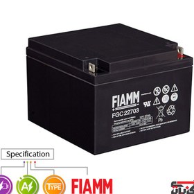 تصویر باتری یو پی اس 12 ولت 7 آمپر فیام FIAMM FG22703 VRLA Battery