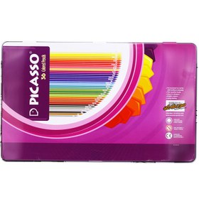 تصویر مداد رنگی ۳۶ رنگ پیکاسو جعبه فلزی مداد رنگی ۳۶ رنگ پیکاسو جعبه فلزی