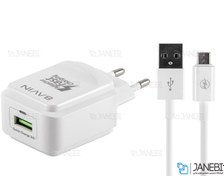 تصویر شارژر دیواری سریع و کابل میکرو یو اس بی باوین Bavin PC635Y Micro USB Charger 