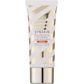 تصویر ژل کرم ضد آفتاب بی رنگ ساین اسکین مدل Syn Decolor روشن کننده با SPF50 مناسب انواع پوست حجم 45 گرم 