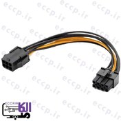 تصویر تبدیل برق کابل کارت گرافیک 6 پین به 8 پین 
