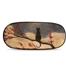 تصویر طرح گربه کد371 برای چشم بند خواب کورال Cat Design for Coral371 Sleep Mask