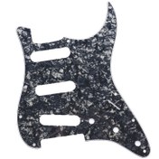 تصویر پیک‌گارد سه لایه یازده سوراخ گیتار الکتریک استرت رنگ Black Pearl 