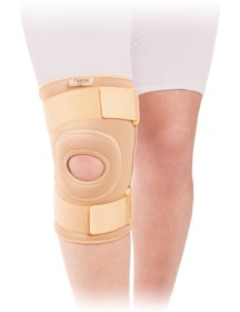 تصویر زانو بند چهار فنر نئوپرنی قابل تنظیم فری سایز کرم رنگ Neoprene knee support