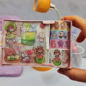 تصویر ست استیکر و چسب واشی Mini 