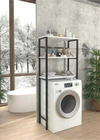 تصویر تنظیم کننده قفسه دستگاه حمام بالا 3طبقه دار سفید لباس کثیف برند Egem کد 1698670462 