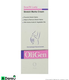 تصویر کرم ترک های پوستی اسکارفیت لیدی الی ژن Oligen Scarfit Lady Stretch Marks Cream 75ml