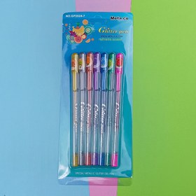 تصویر خودکار اکلیلی 7 رنگ glitter pen 