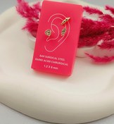 تصویر پک سه‌ عددی پیرسینگ گوش استیل 