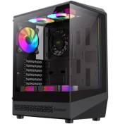 تصویر کیس کامپیوتر گیم مکس Vista COC ARGB Mid Tower مشکی Game Max Vista COC ARGB Mid Tower Black Computer Case