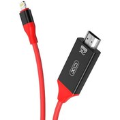 تصویر کابل اچ‌دی‌ام‌آی به لایتنینگ 1.8 متری ایکس او XO-GB006 Cable Lightning to HDMI &amp; USB 2K 60Hz 1.8M 