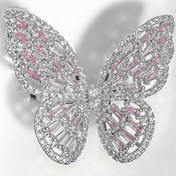 تصویر انگشتر پروانه فول نگین دخترانه 