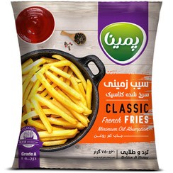 تصویر خلال سیب زمینی نیمه آماده پمینا ۷۵۰ گرمی 