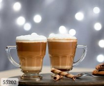 تصویر ماگ کازابلانکا 6 عددی پاشا باغچه مدل 55202ظرفیت 260 سی سی/ لیوان شفاف و مقاوم روزمره 