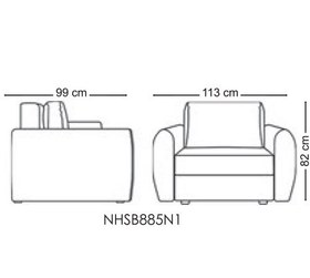 تصویر مبل تخت خواب شو نیلپر مدل آلوارس NHSB885N1 تک نفره 