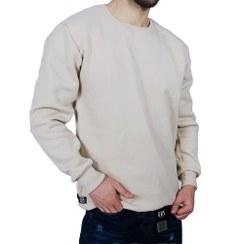 تصویر دورس آستین بلند مردانه کرم طرح ساده - کرم / Men's long-sleeved shirt with simple design