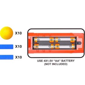 تصویر تفنگ اسباب بازی رگباری مدل G9 مناسب کودک و نوجوان 