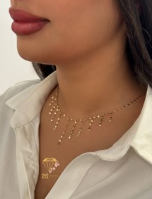تصویر گردنبند طلا مدل آبشاری 