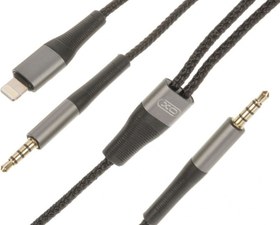 تصویر کابل صدای دو سر جک 3.5 میلی‌متری ایکس‌او XO 3.5mm To Lightning + 3.5mm Audio Cable XO-NB178A 