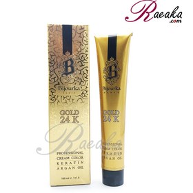 تصویر رنگ مو بیجورکا بلوند فندقی متوسط شماره 7.65 حجم 100 میلی لیتر Bijourka Medium Tobacco Blonde Hair Color No.7.65 100ml