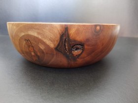 تصویر کاسه چوبی دستساز قطر22 handmade wooden bowl