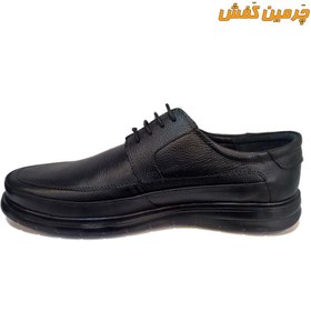 تصویر کفش چرم مردانه سایز بزرگ ( بزرگ پا ) رخشی مجلسی کد 7695 ا Rakhshi men's large size leather shoes Rakhshi men's large size leather shoes