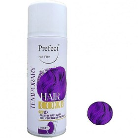 تصویر اسپری مو رنگی پرفکت شماره 07 بنفش Violet (150 میل) Perfect violet Temporary Hair Color Spray NO.07-150ml