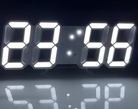 تصویر ساعت دیجیتال رومیزی مدل سه بعدی - صورتی 