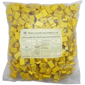 تصویر خازن CAP MKT 100NF 310V X2 CAP MKT 100NF 310V X2