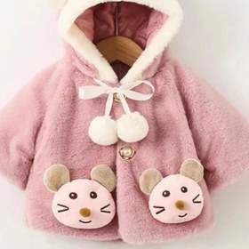 تصویر شنل کلاهدار بچگانه 073 - سفید / سایز L Children's hooded