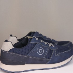 تصویر کفش طبی مردانه بوگاتی مدل Sneaker mit Ziernähten und Logo navy-blau 