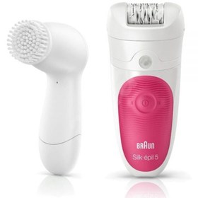 تصویر اپیلاتور براون سری Silk Epil 5 مدل 537-5 به همراه برس پاک کننده Braun 537-5 Epilator